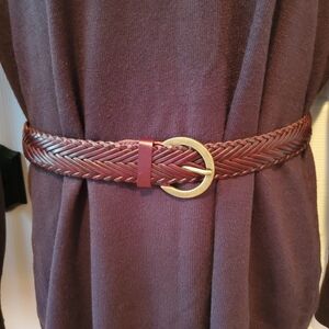Chic Unisex - Braided Belt -  with Gold Tone Buckle - 41 Inches